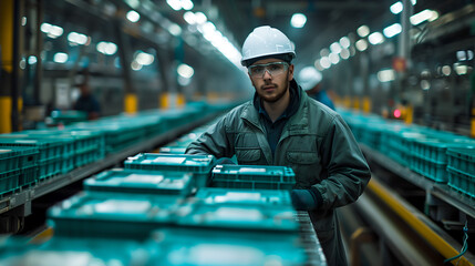 Determined Young Factory Worker