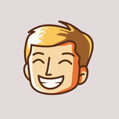 illustration of a laughing face isolated. A laughing face illustration. Emoticons of a laughing face illustration.