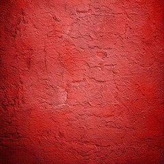 A vivid, deep red textured wall, uniformly filled with bumps and irregularities that create a dynamic interplay of shadows and light - obrazy, fototapety, plakaty