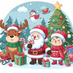 chrismas vector on white background