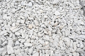 Close-up of a DIY project foundation for a shed in a garden