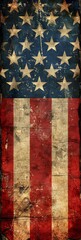 A patriotic stars and stripes texture, with a twist of America's unique blend of exceptionalism, featuring slightly distressed fabric and a vintage color palette created with Generative AI Technology