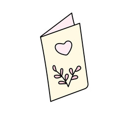 Wedding card.Vector illustration in doodle style. © Семионова Светлана