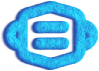 Face Mask Blue Fluffy Icon