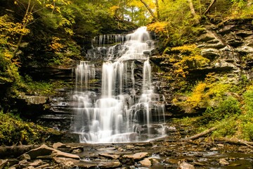 Waterfall at Ricketts Glen State Park in Pennsylvania, USA