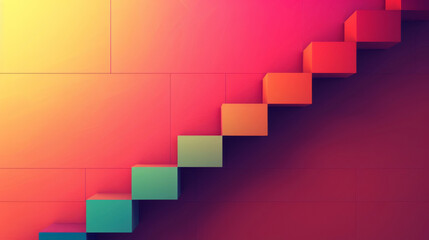 Fototapeta premium Minimalist design of a successful freelancer's income graph, trending upwards