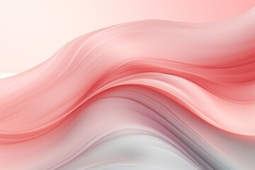 Obraz premium Light Gray to Blush Pink abstract fluid gradient design, curved wave in motion background for banner, wallpaper, poster, template, flier and cover