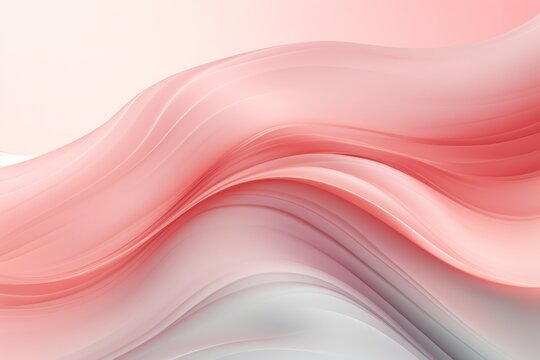 Light Gray to Blush Pink abstract fluid gradient design, curved wave in motion background for banner, wallpaper, poster, template, flier and cover