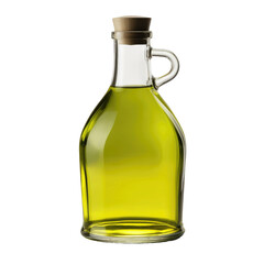 Olive oil bottle isolated on transparent a white background 