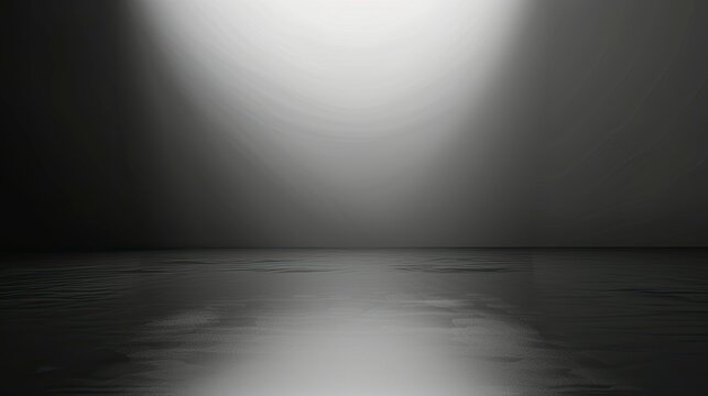 Studio room gradient background. Abstract black white gradient background - generative ai