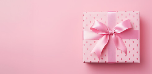  A pink gift box for birthday, valentine's day, mother day