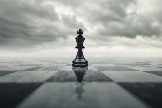 A chess piece crossing into enemy territory, metaphor for taking bold steps and leading with courage