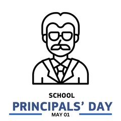 School Principals Day. Holiday concept. Template for background, banner, card, poster. April 01