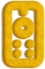 Remote Yellow Fluffy Icon