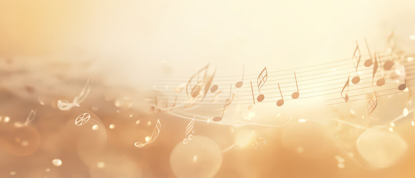 Close up abstract music note for banner , elegant