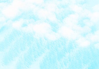 Blue soft sky and clouds watecolour texture background