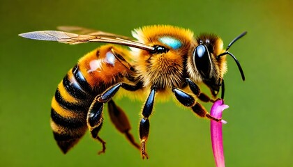 A coloful honey bee (142) - obrazy, fototapety, plakaty
