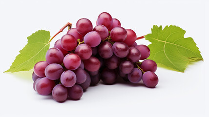 Obraz premium red grapes isolated on white