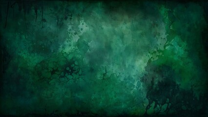 Abstract watercolor paint background dark green. Generative AI