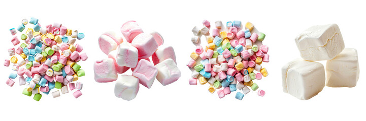 Heap of marshmallows on transparent background Remove png
