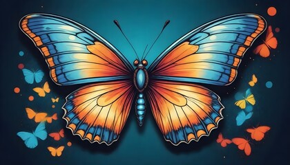 A colorful butterfly 2 (32) - obrazy, fototapety, plakaty