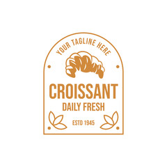 Croissant bakehouse vector design logo vector flat isolated illustration