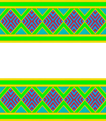 seamless colorful Plasticine border background art shape stripe and triangle zigzag