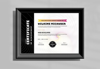 Certificate Layout With Black Accents