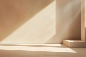 Light beige studio background, minimalism, mockup for photo shoots