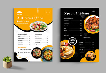 Food Menu Design Layout - obrazy, fototapety, plakaty