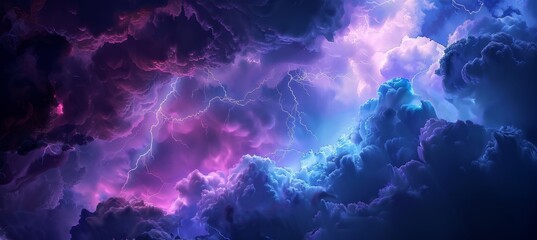 Obraz na płótnie Canvas KS abstract background of dark stormy clouds with lightni