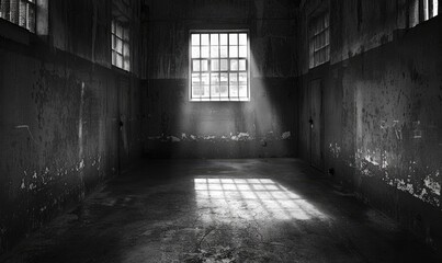Empty prison cell - obrazy, fototapety, plakaty