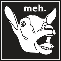 Meh - Goat Vector, Goat Farm Design, Printable