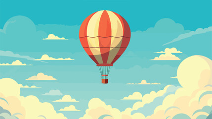 Air balloon vector illustration flat cartoon vactor