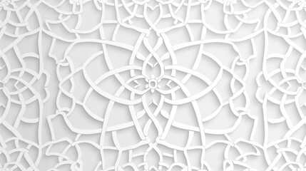 Fototapeta na wymiar Seamless pattern of Arabic ornament ,classic Islamic culture. White background