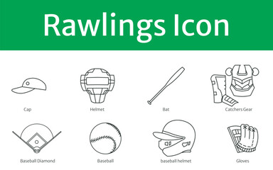 rawlings icon. full vector ilustration