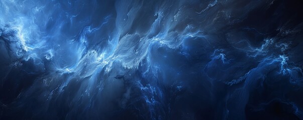 Fototapeta na wymiar Abstract blue nebula background
