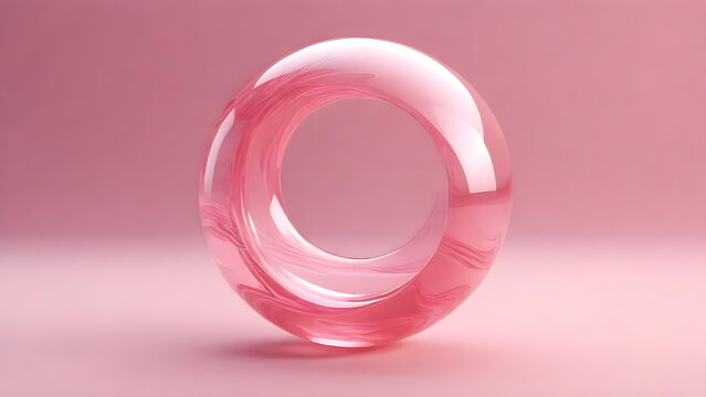 Elegant 3D Red Crystal Sphere, Captivating Swirling Core