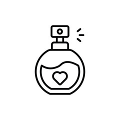 Perfume icon design with white background stock illustration