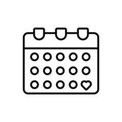 Wedding Day icon design with white background stock illustration