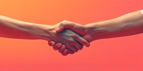 Formal Handshake Sealing Agreement Between Colleagues in Corporate Setting