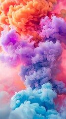 Colorful ink cloud in water