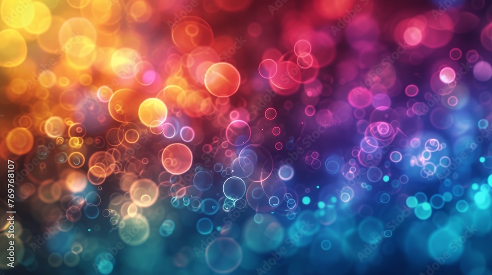 Poster Abstract colorful bokeh background