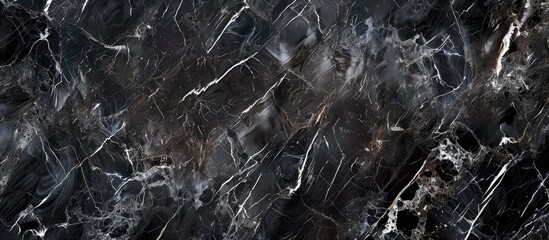 Natural-looking black marble surface pattern