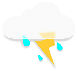 Weather glass morphism icon illustration