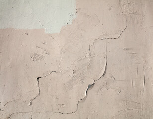 The background is a gray old shabby wall, concrete.