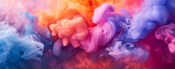 Colorful abstract smoke patterns
