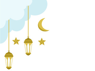 Ramadhan Kareem Lantern Background Illustration
