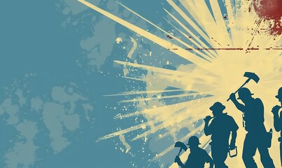 Obraz premium Abstract Labor Day & May Day Background, Conceptual design with ample space for text