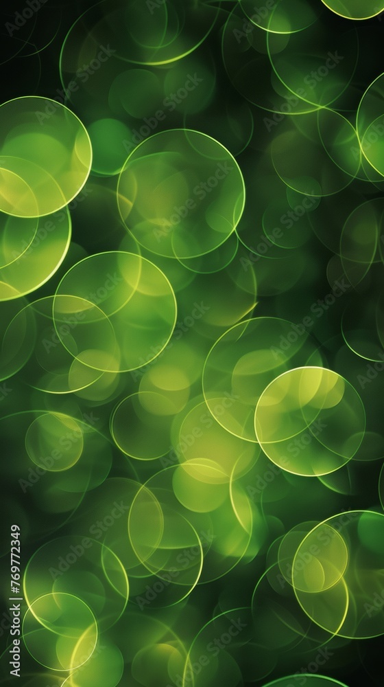 Poster abstract green bokeh lights background